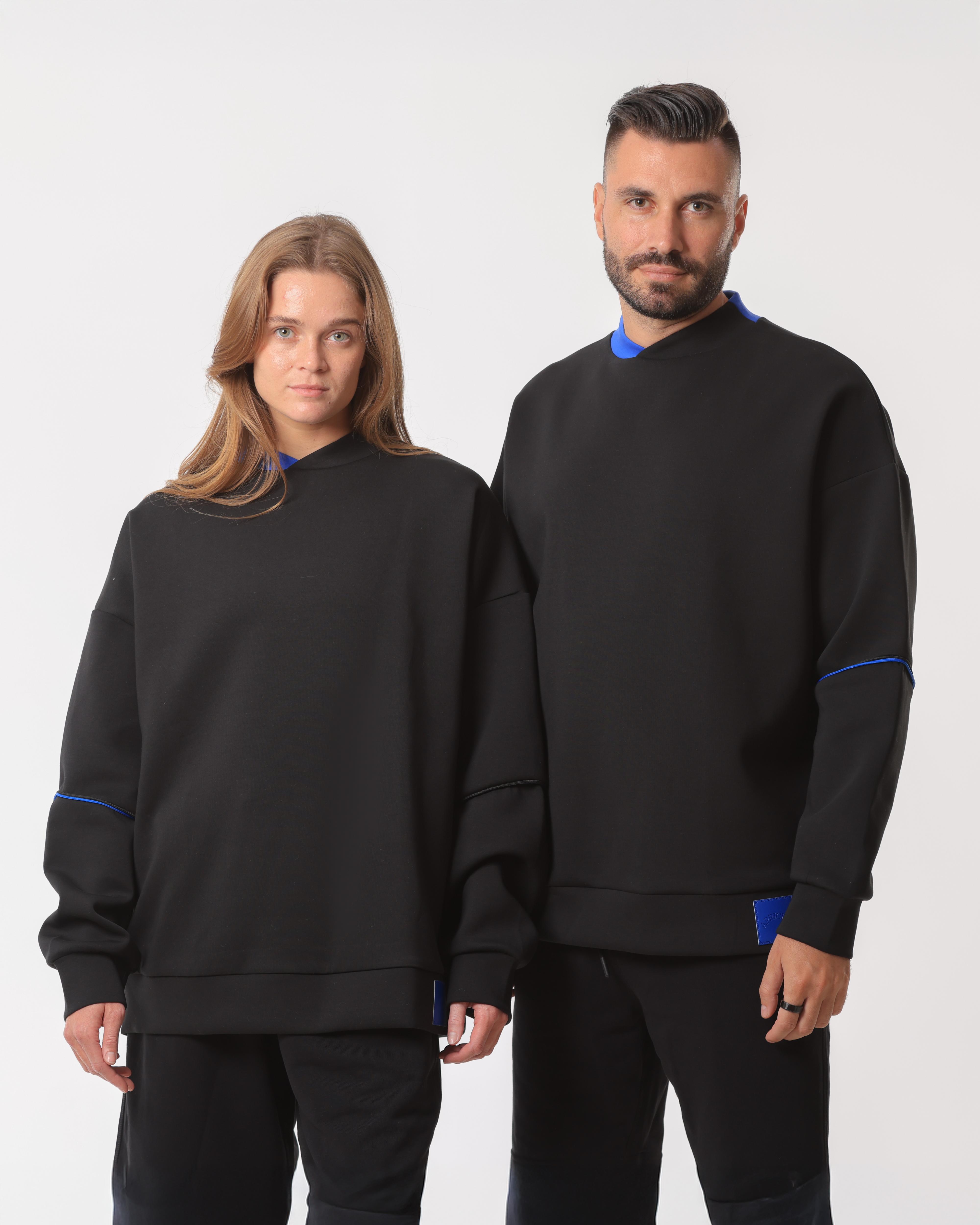 Overlap Neck Sweatshirt