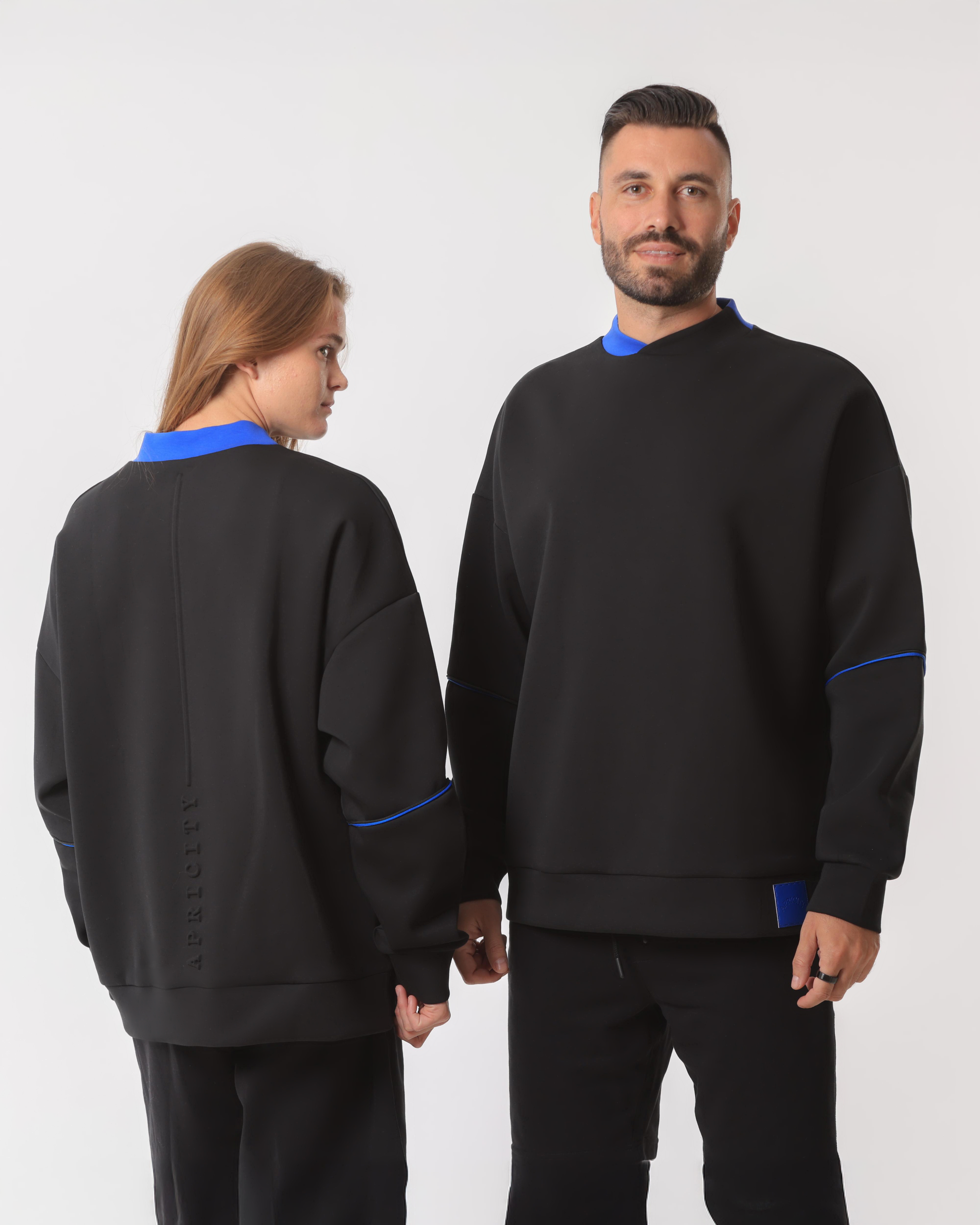 Overlap Neck Sweatshirt