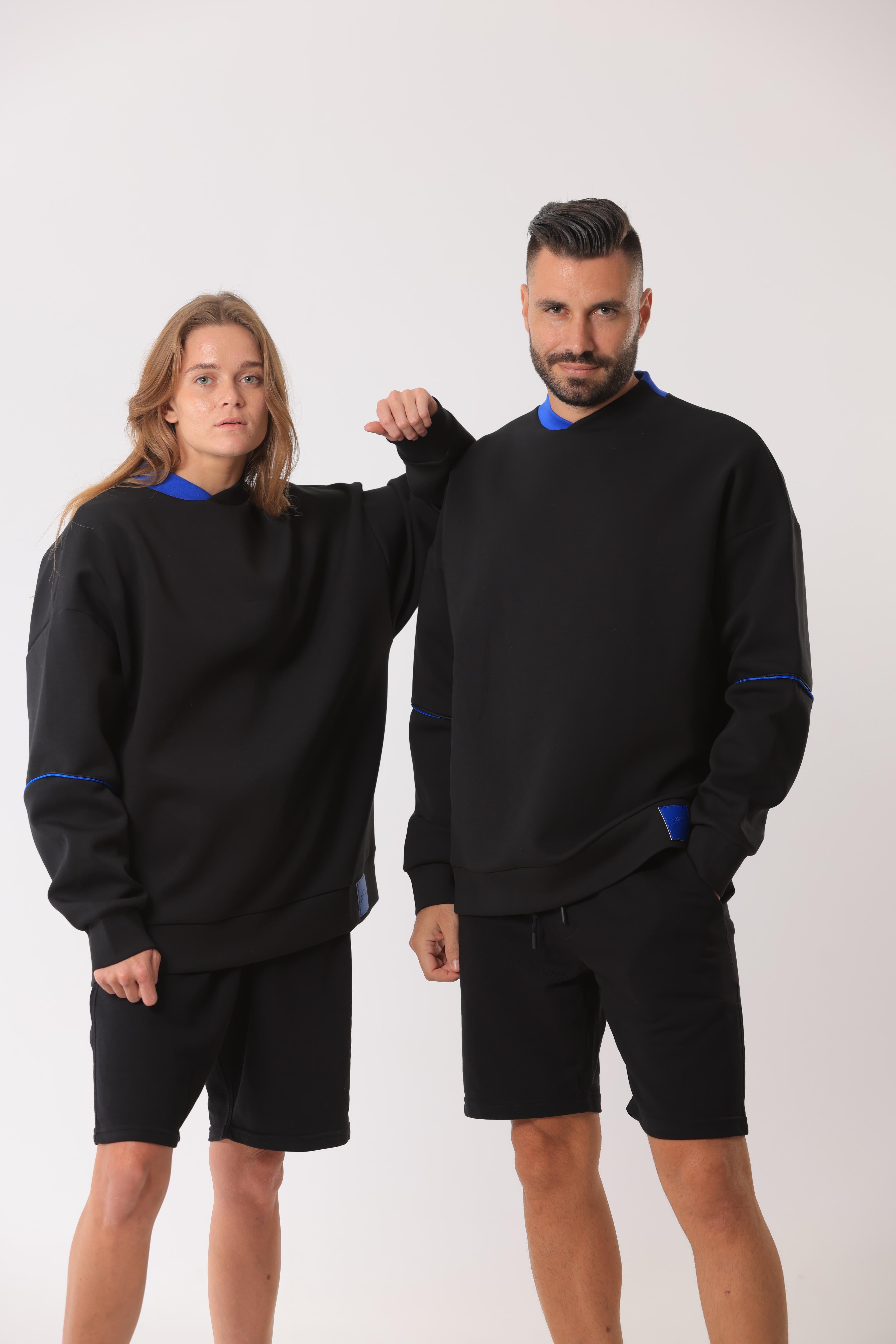 Overlap Neck Sweatshirt