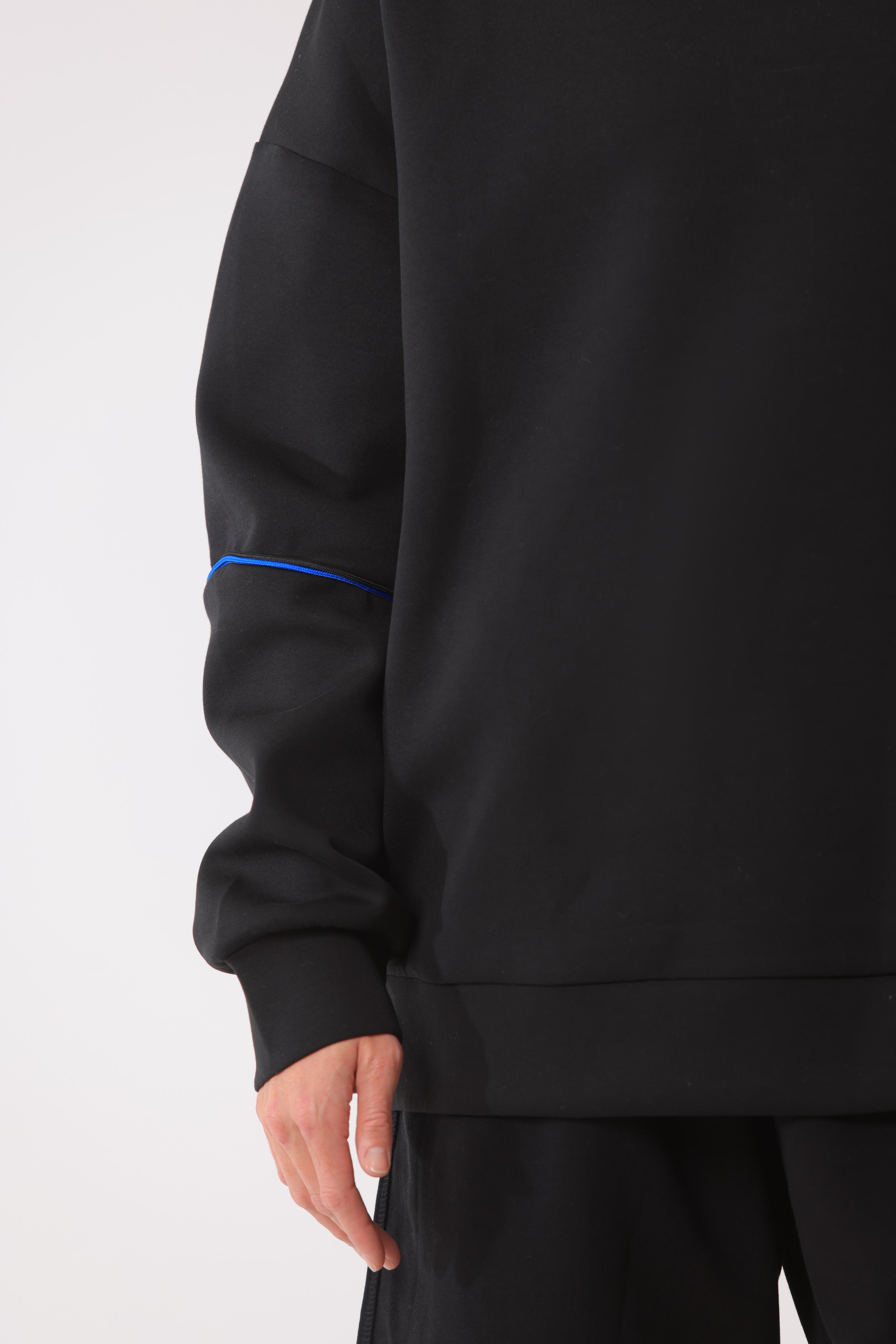 Overlap Neck Sweatshirt