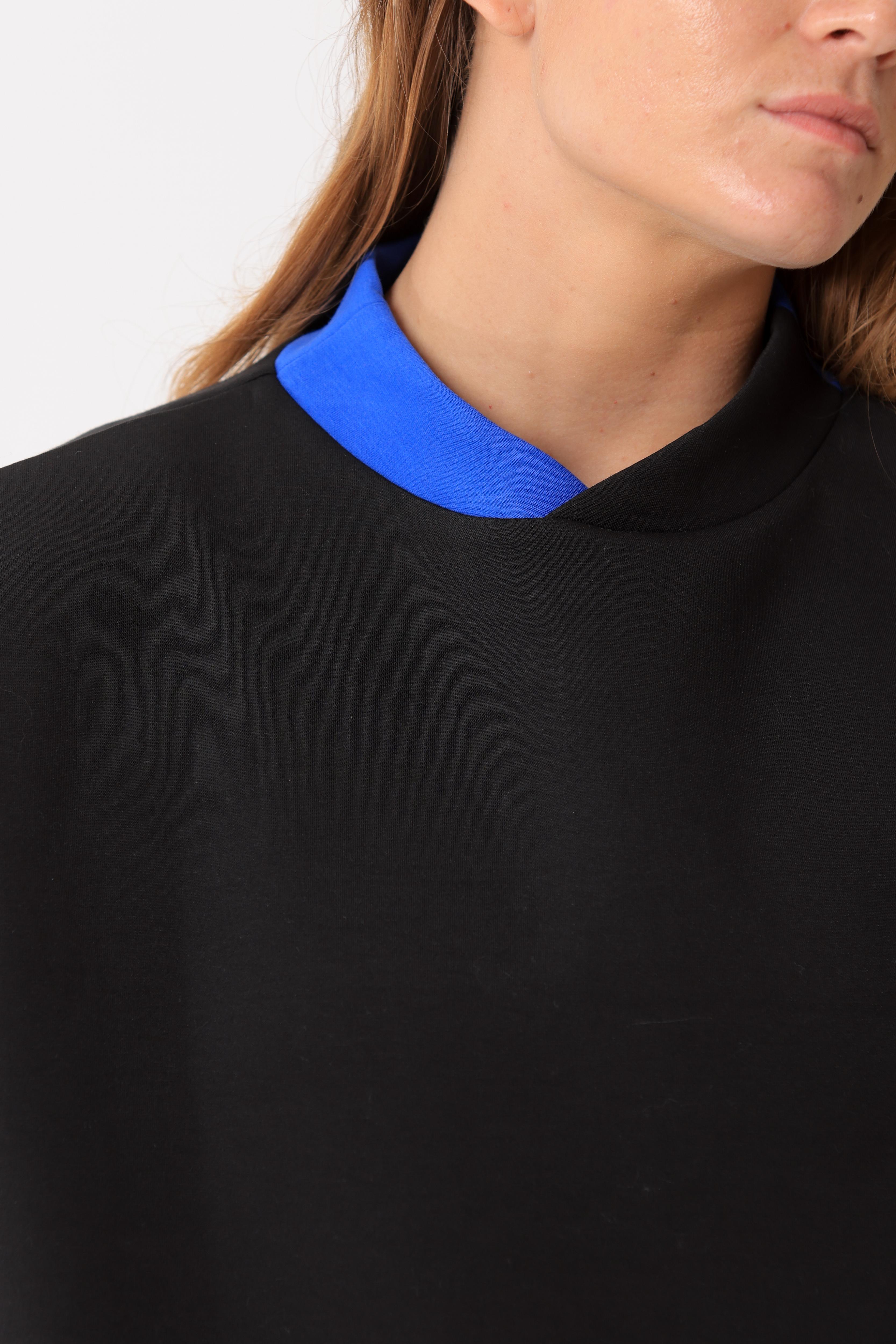 Overlap Neck Sweatshirt
