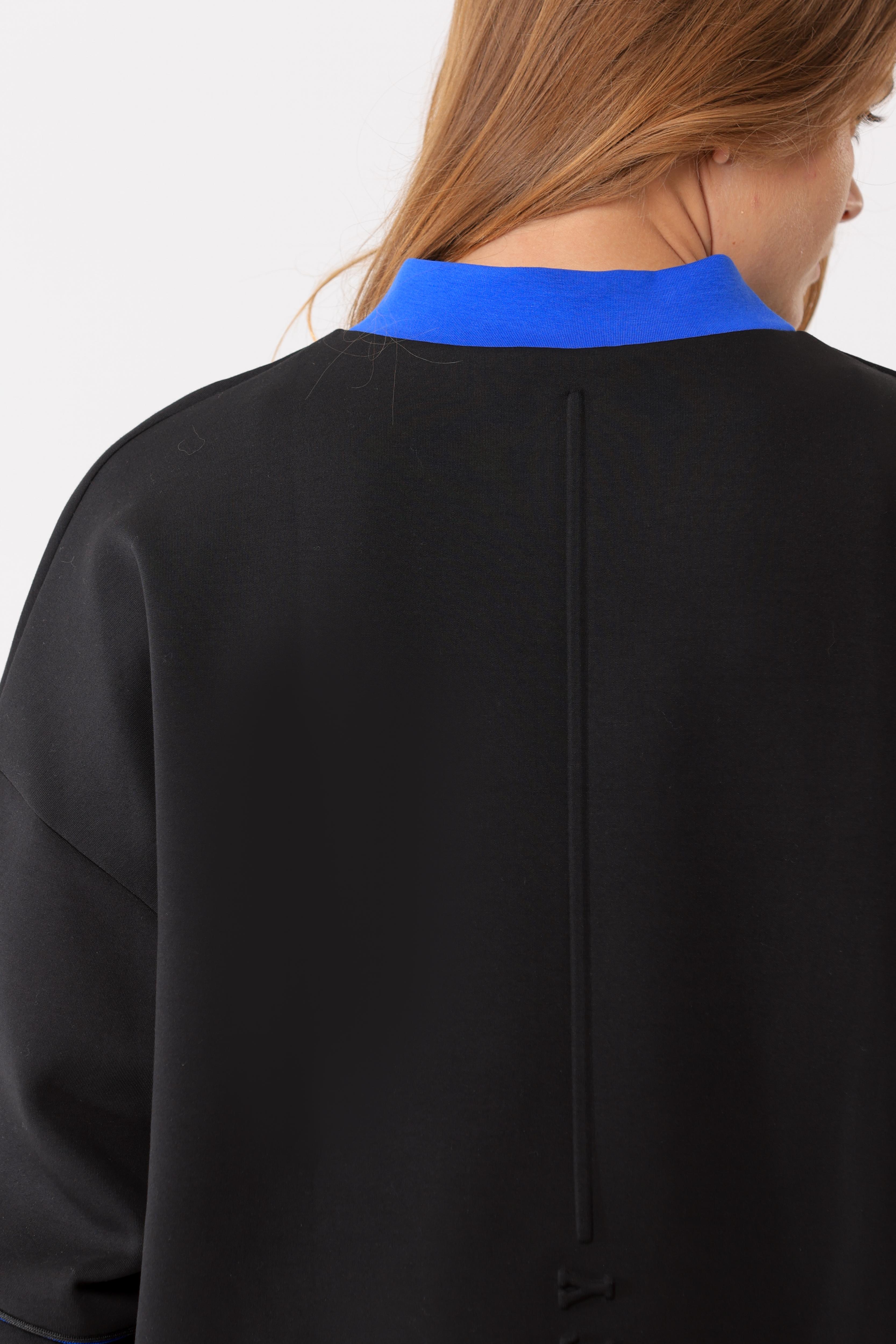 Overlap Neck Sweatshirt