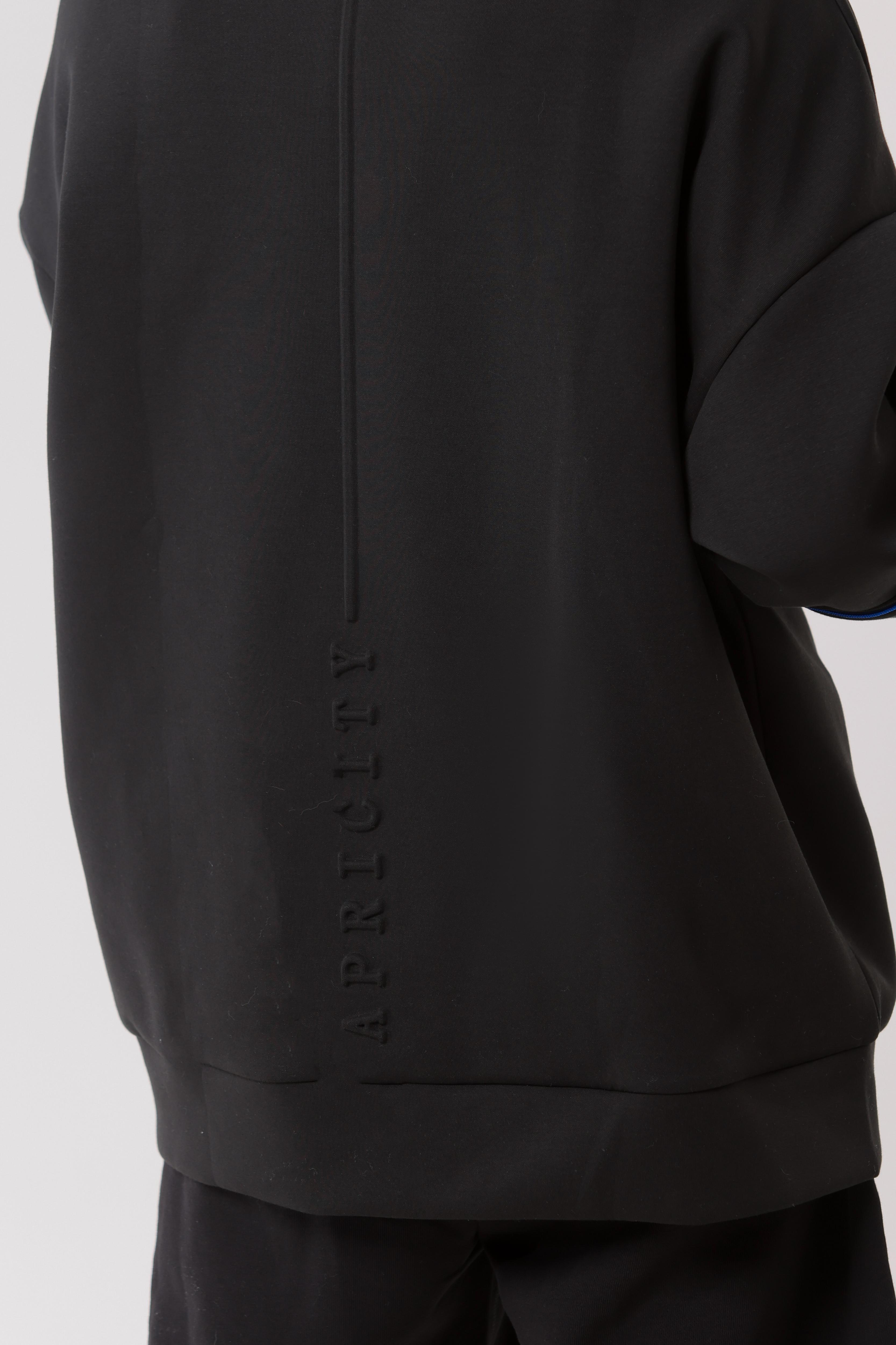 Overlap Neck Sweatshirt