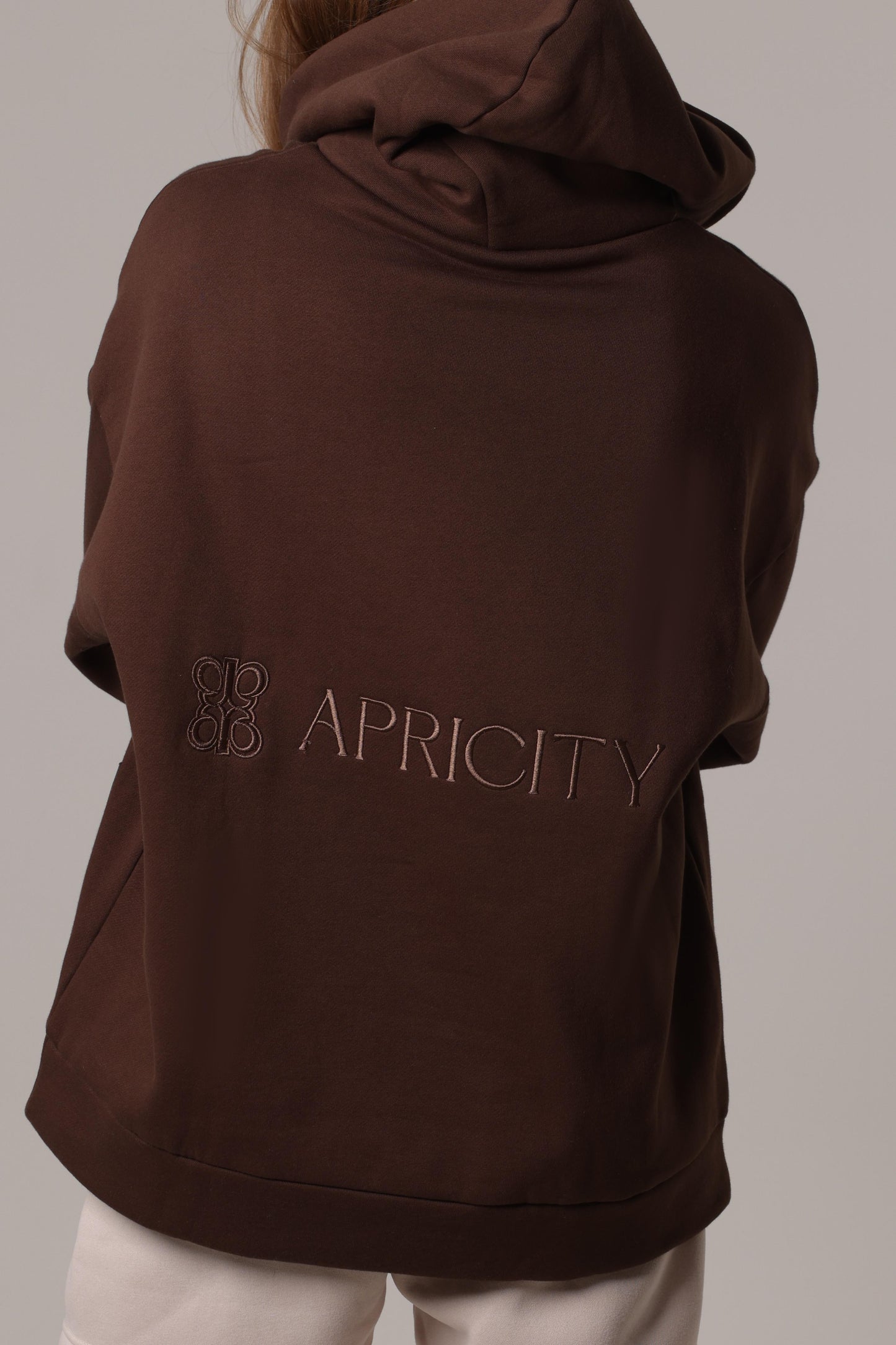 Apricity Leather Patch Hoodie