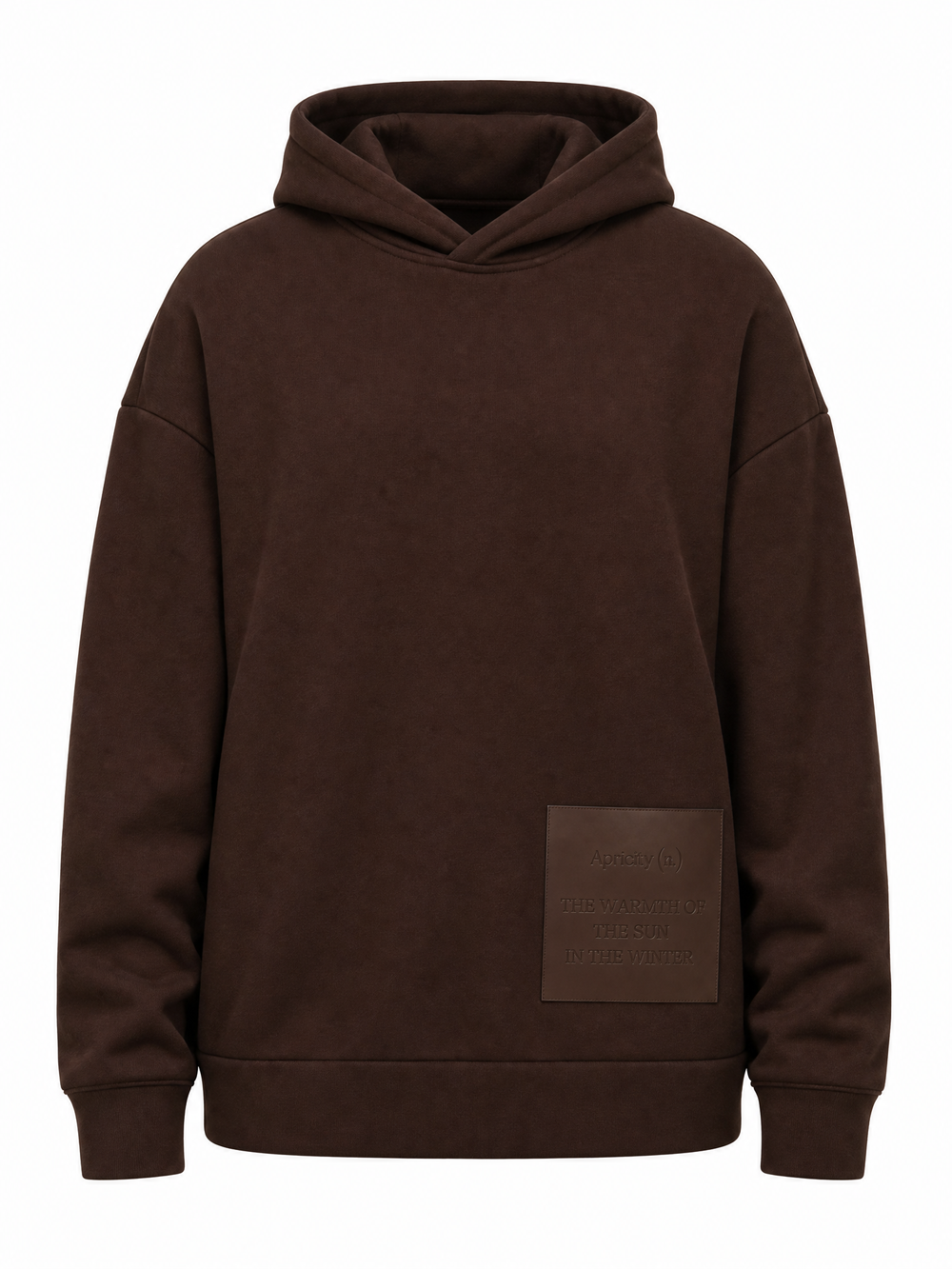 Apricity Leather Patch Hoodie